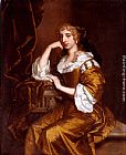 Sir Peter Lely Canvas Paintings - Portrait Of Mrs. Charles Bertie